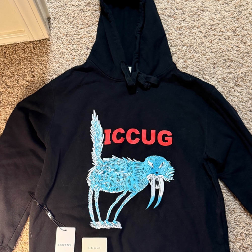 Authenticated Gucci x Freya Hartas ICCUG hoodie